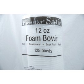Placesetter Satin Foam Bowls 12oz 125 Bowls 