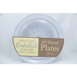 Embellish Clear Dinner Plates 10" 20ct