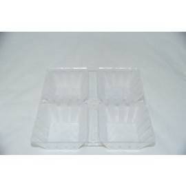 Clear 4 Section Tray 