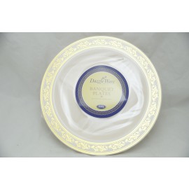 Dazzleware Collection Banquet Plates 10.25" 10cts in Gold
