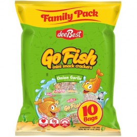deeBest Go fish mini snack crackers Onion Garlic, family pack 10bags