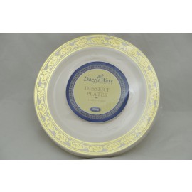 Dazzleware Collection Dessert Plates 6" 10cts in Gold