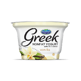 Norman's Nonfat Greek Yogurt with 2X protein Vanilla 6oz(170g)