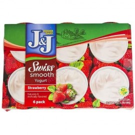 J&J Swiss Smooth Yogurt Strawberry 6 pack  6x4oz cups 680g 
