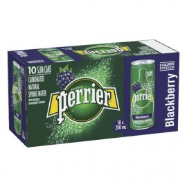 Perrier Carbonated Natural Spring Water Blackberry 10 x 250ml